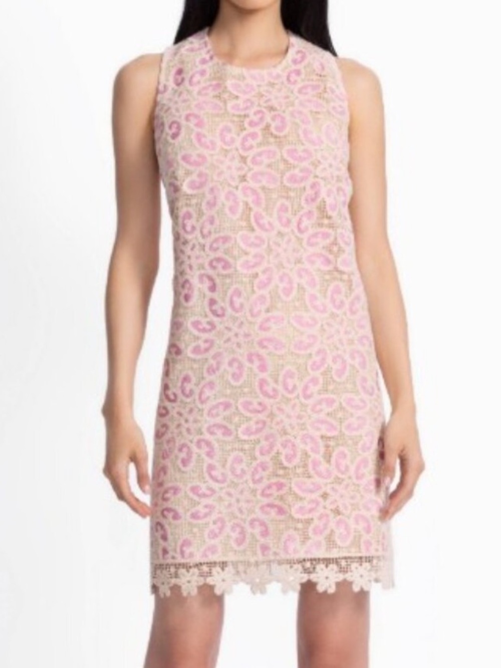 JOHNNY WAS JADE DARCY MINI DRESS Pink Lace, Size XSmall, original retail 328.00